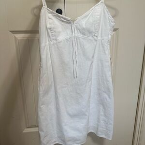 Brandy Melville white mini dress with tie back
